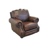 Club Chair - Westland and Birch Winchester 121.92Cm Wide Top Grain Leather Club Chair Wood/Genuine Leather in Gray/Black | Wayfair Winchester-C-3