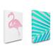 Ivy Bronx 'Neon Flamingo Palm Leaf' 2 Piece Framed Graphic Art Print Set on Stretched Canvas in Blue/Pink | Wayfair IVYB2197 39062567