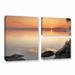 ArtWall Potomac Sunrise by Steve Ainsworth 3 Piece Photographic Print on Gallery Wrapped Canvas Set Canvas in Gray/Orange | Wayfair 0ain057g2436w