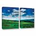 ArtWall Vineyard & Lake by Steve Ainsworth 2 Piece Photographic Print on Wrapped Canvas Set Canvas in White | 24 H x 36 W x 2 D in | Wayfair