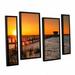 ArtWall House At The End Of The Pier by Steve Ainsworth 4 Piece Framed Photographic Print on Canvas Set Canvas in White | Wayfair 0ain077i2436f