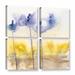 ArtWall Dream in Blue by Karin Johannesson 4 Piece Painting Print on Wrapped Canvas Set Canvas in Blue/Yellow | 48 H x 48 W x 2 D in | Wayfair