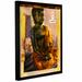Bungalow Rose Be a Buddha by Elena Ray Framed Graphic Art on Wrapped Canvas Metal in Gray/Orange | 32 H x 24 W x 2 D in | Wayfair
