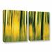 ArtWall Camera Shake 2 by Lindsey Janich 2 Piece Painting Print on Wrapped Canvas Set Metal in Green/Yellow | 32 H x 48 W x 2 D in | Wayfair