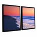 ArtWall Lavender Sea I by Steve Ainsworth 2 Piece Framed Photographic Print Set Metal in Blue/Orange | 32 H x 48 W x 2 D in | Wayfair 0ain080b3248f