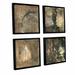 ArtWall Bodhi Leaf Skeletons by Elena Ray 4 Piece Framed Painting Print on Canvas Set Canvas in Brown/Green | 48 H x 48 W x 2 D in | Wayfair