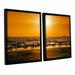 ArtWall In For The Landing by Steve Ainsworth 2 Piece Photographic Print on Wrapped Canvas Set Metal in Orange | 32 H x 48 W x 2 D in | Wayfair