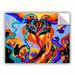 ArtWall ArtApeelz Karmic Lovers by Marina Petro Painting Print on Canvas Metal in Blue/Orange/Yellow | 24 H x 32 W x 0.1 D in | Wayfair