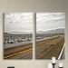 ArtWall Slow Curves by Mark Ross 2 Piece Photographic Print on Wrapped Canvas Set Canvas in White | 36 H x 48 W x 2 D in | Wayfair 0ros024b3648w