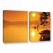 ArtWall Hatteras Pools & Bridge by Steve Ainsworth 2 Piece Photographic Print on Wrapped Canvas Set Metal in Orange | 32 H x 48 W x 2 D in | Wayfair