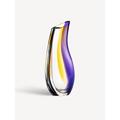 Kosta Boda Orchid Gold/Purple 14.5" Crystal Table Vase Crystal in Indigo/Yellow | 14.5 H x 5.875 W x 5.875 D in | Wayfair 7040857