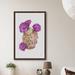 Latitude Run® 'Mauve Cactus' Framed Watercolor Painting Print Paper in Indigo | 18 H x 12 W x 1.5 D in | Wayfair LATT8301 38770063