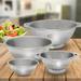 Cook Pro 4 Piece Colander Set Stainless Steel/Metal in Gray | 6 H x 11.25 W in | Wayfair 751