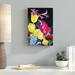 Latitude Run® Yellow Tulips Painting Print on Wrapped Canvas in Black/Pink/Yellow | 8 H x 12 W x 2 D in | Wayfair LATR1294 33279284