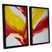 Latitude Run® Brimming II 2 Piece Framed Painting Print Set Canvas in Red | 24 H x 32 W x 2 D in | Wayfair LATR6255 33512559