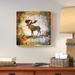 Loon Peak® 'High Country Moose' Graphic Art Print on Wrapped Canvas in Gray/Green/Orange | 24 H x 24 W x 2 D in | Wayfair LNPK7293 39248076