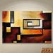 Latitude Run® 'Abstract Modern' Graphic Art on Wrapped Canvas in Brown/Yellow | 14 H x 18 W x 2 D in | Wayfair LDER4483 42502454