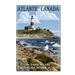 Longshore Tides 'Light House' Graphic Art Print on Wrapped Canvas in White | 47 H x 30 W x 2 D in | Wayfair LNTS1823 39249530