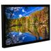 Loon Peak® Autumn Reflection 2 - Floater Frame Photograph Print on Canvas Metal in Blue/Green | 32 H x 48 W x 2 D in | Wayfair LNPK7979 39390163