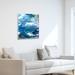 Longshore Tides 'Glistening Tide A' Graphic Art Print on Glass in Blue/Gray | 38 H x 38 W x 0.2 D in | Wayfair 2D96369E74C04392A8A587697C1DB863