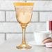 Lorren Home Trends Veneziano Corona 9 oz. Glass Goblet Glass in Brown | 7.5 H x 3.5 W in | Wayfair 9412