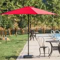 Longshore Tides 9' Outdoor Market Umbrella Metal in Red | 95 H in | Wayfair D733B42299BF466FAB36EBC25442249B