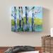 Loon Peak® 'Walk in the Woods 2' Painting Print on Wrapped Canvas in Blue/Green | 14 H x 18 W x 2 D in | Wayfair LOON8927 33618115