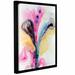 Latitude Run® 'Flowing Energy' Framed Graphic Art on Canvas in Orange/Pink | 10 H x 8 W x 2 D in | Wayfair LTDR7076 41002736