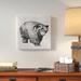 Loon Peak® 'Pen & Ink Bear I' Graphic Art Print on Wrapped Canvas in Black/Gray | 16 H x 16 W x 1.5 D in | Wayfair LOPK4166 41699156