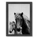 Gracie Oaks Rustic Farmhouse Framed Wall Art - Wild Horses by LILA + LOLA Paper in Black/Gray | 26.5 H x 20.5 W x 1.5 D in | Wayfair