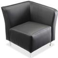 Lorell Fuze 30" W Reception Chair w/ Metal Frame Mesh/Leather in Gray | 26 H x 30 W x 27.2 D in | Wayfair 86919