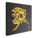 Latitude Run® Alaska Graphic Art on Wrapped Canvas in Black/Yellow | 24 H x 24 W x 2 D in | Wayfair LTRN1719 27749605