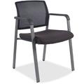 Lorell 22.05" W Stackable Waiting Room Chair Plastic/Acrylic/Plastic/Metal/Fabric in Gray | 25.98 H x 22.05 W x 8.66 D in | Wayfair LLR30956