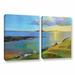 Latitude Run® 'Kettle Cove Boats 2' - 2 Piece Wrapped Canvas Oil Painting Print Set Canvas, Cotton in White | 36 H x 24 W x 2 D in | Wayfair