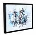 Latitude Run® Sheep 11 by Liz Chaderton - Print on Canvas in Black/Blue/Brown | 14 H x 18 W x 2 D in | Wayfair LTRN6501 30805440