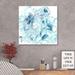 Latitude Run® 'Watercolor Blues 3' Watercolor Painting Print on Wrapped Canvas in Blue/Green/White | 48 H x 48 W x 1.5 D in | Wayfair