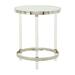 Mercer41 Vogel Acrylic Accent Table w/ Mirrored Top & Acrylic Legs 19" x 19" x 23" Plastic/Acrylic in Gray | 23 H x 19 W x 19 D in | Wayfair