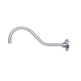 Millennium Lighting Aluminum Hanging Components Goose Neck Extension Rod Steel in Gray | 6.5 H x 21.5 W in | Wayfair RGN22-AL