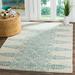 Blue 108 x 0.43 in Area Rug - Langley Street® Annette Damask Ivory/Teal Area Rug | 108 W x 0.43 D in | Wayfair MTNA3673 40645170