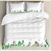 Ambesonne Cactus Mexico Style Romantic Tender Blossoms & Barren Heath Vegetation Duvet Cover Set Microfiber in Green/White | Queen | Wayfair