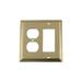 Nostalgic Warehouse Deco 2-Gang Duplex Outlet/Rocker Combination Wall Plate in Yellow | 4.88 H x 4.88 W x 0.32 D in | Wayfair 719960