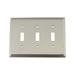 Nostalgic Warehouse Deco 3-Gang Toggle Light Switch Wall Plate in Gray | 5.13 H x 6.75 W x 0.32 D in | Wayfair 720024