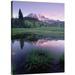 East Urban Home Washington Mt Rainier National Park 'Mt Rainier Reflected In Lake' Photographic Print on Wrapped Canvas in Green/Indigo | Wayfair