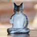 Winston Porter Ermera Nirvana Kitty Figurine Wood in Brown/Gray | 6 H x 4.5 W x 2.6 D in | Wayfair 002ADAA84E834697BD4AF36157DD8B87