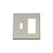 Nostalgic Warehouse New York 2-Gang Toggle Light Switch/Rocker Combination Wall Plate in Gray | 4.63 H x 4.63 W x 0.32 D in | Wayfair 719994
