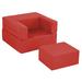 Factory Direct Partners SoftScape Flip Flop Chair Plastic in Red | 16 H x 26 W x 26 D in | Wayfair 10461-RD