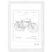 Oliver Gal Schwinn Bicycle Framed Memorabilia in Silver Paper in Gray | 20.5 H x 14.5 W x 0.5 D in | Wayfair 1B01504_13x19_PAPER_WHITE_SLFL