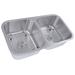 Nantucket Sinks 32.5" L x 18" W Double Basin Undermount Kitchen Sink Stainless Steel in Gray | 9 H x 32.5 W x 18.125 D in | Wayfair NS10i-16