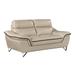 Orren Ellis Matheny 69" Leather Match Pillow Top Arm Loveseat Leather Match in Brown | 36 H x 69 W x 37 D in | Wayfair