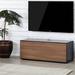 Orren Ellis Langella TV Stand for TVs up to 65" Wood/Glass in Black | 17.34 H in | Wayfair OREL2603 39328740